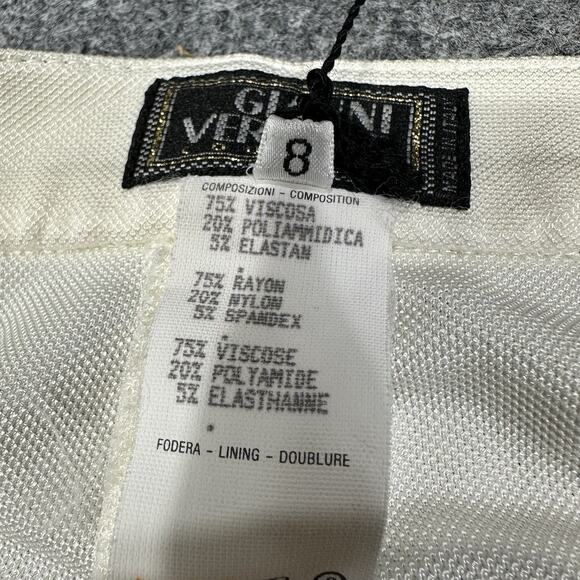 Vintage GIANNI VERSACE Couture Skirt Knee Length White 90s NEW NWT - Picture 6 of 12